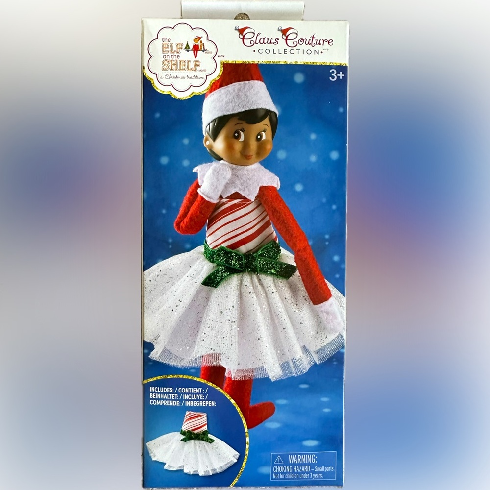 The Elf on the Shelf Claus Couture Collection Candy Cane Classic Dress Clothes